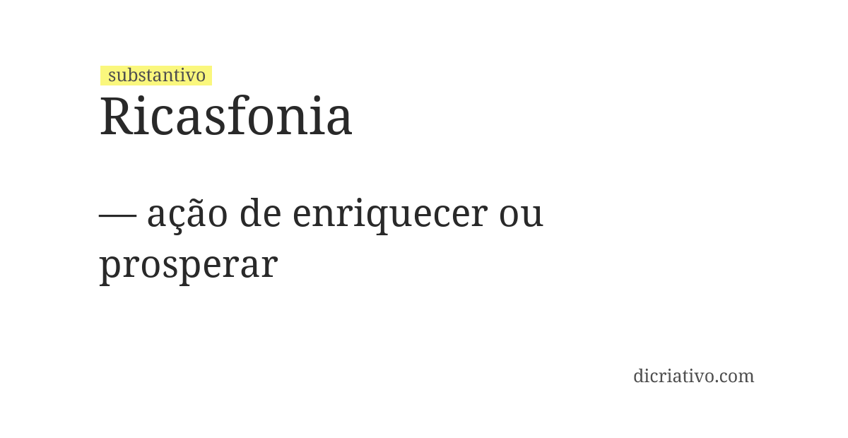 Significado de ricasfonia