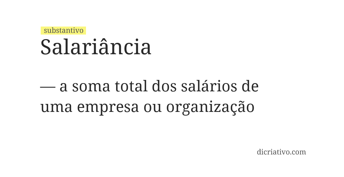 Significado de salariância
