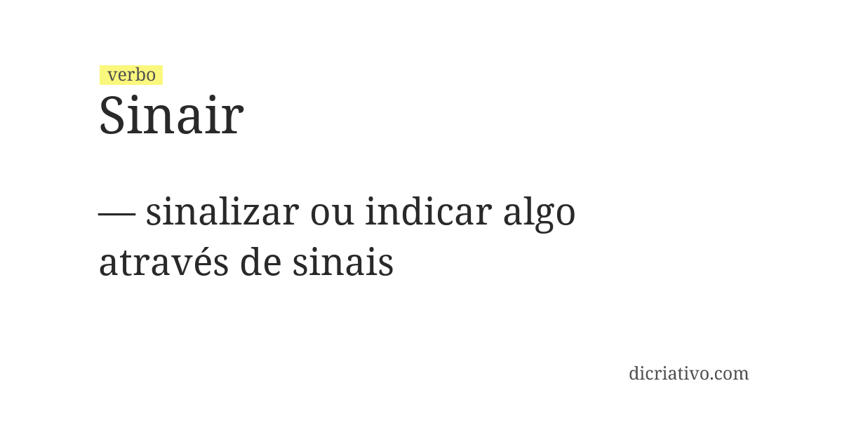 Significado de sinair