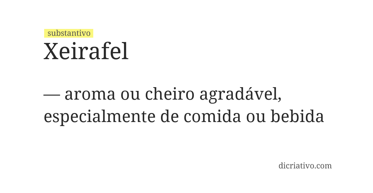 Significado de xeirafel
