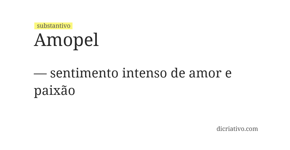 Significado de amopel