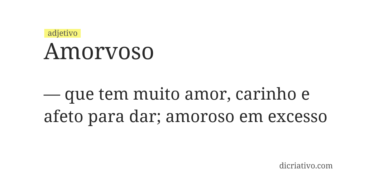 Significado de amorvoso