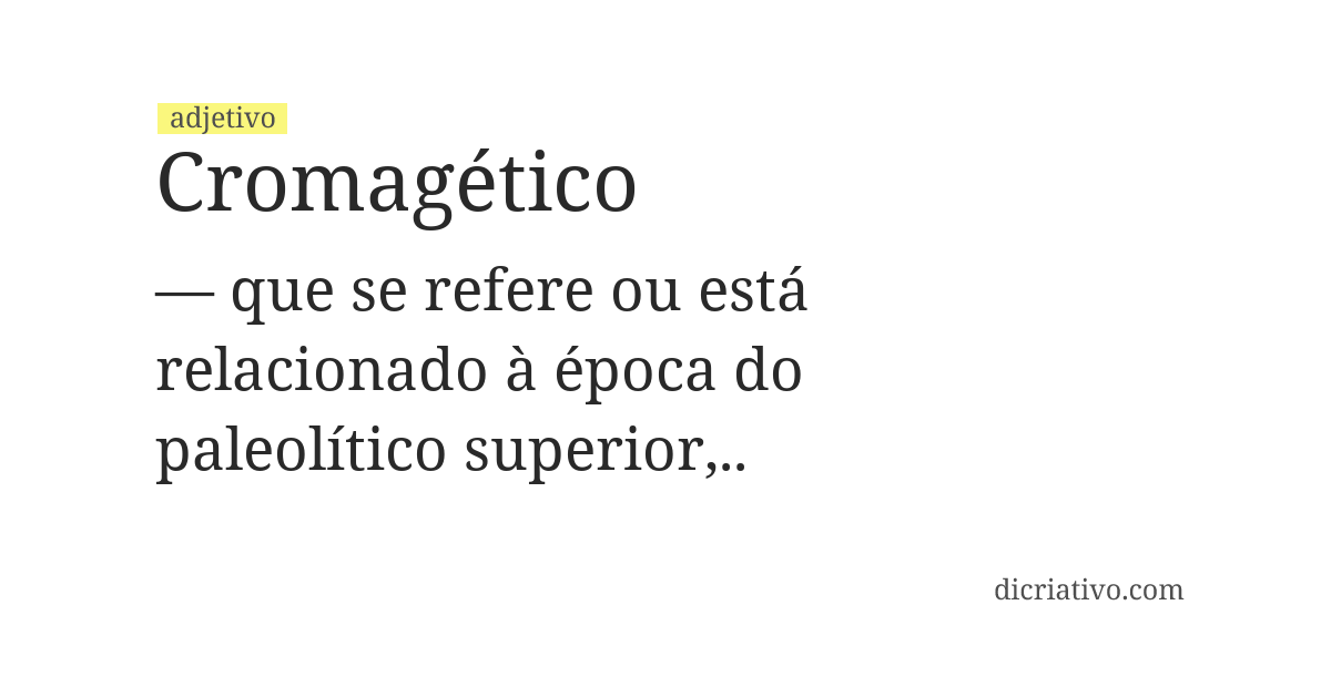 Significado de cromagético