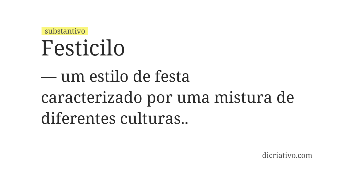 Significado de festicilo