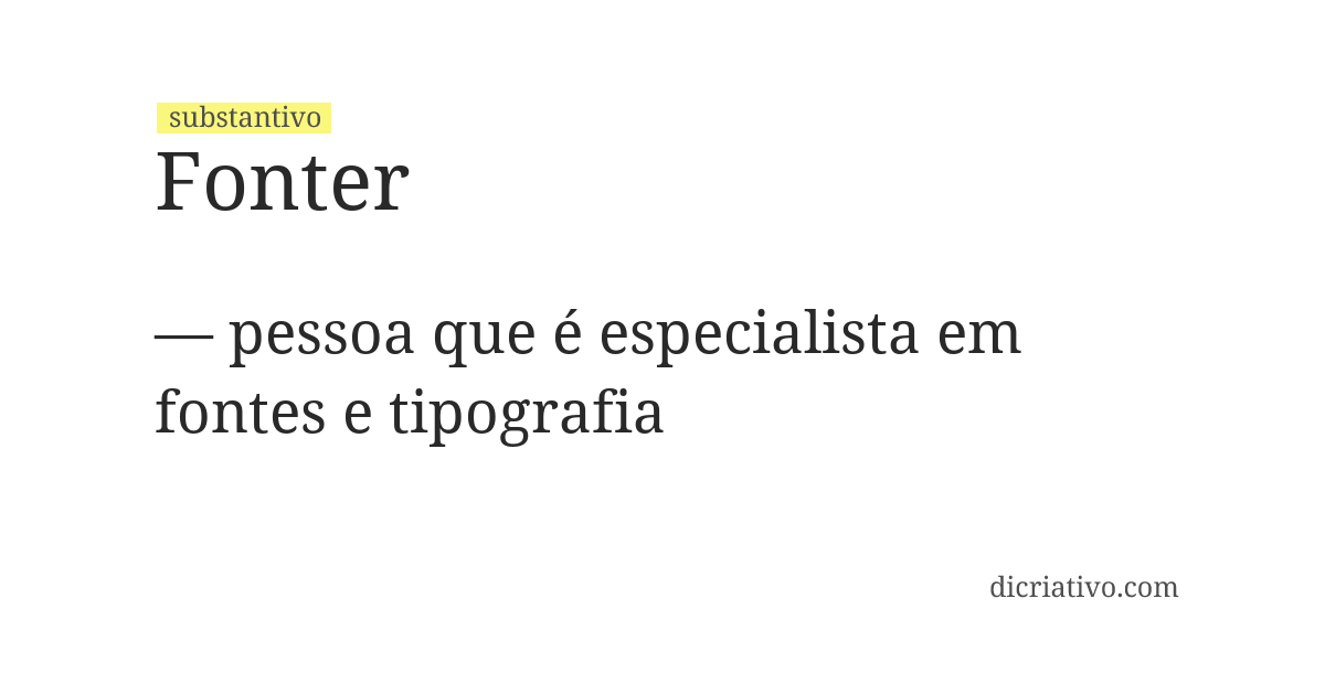 Significado de fonter