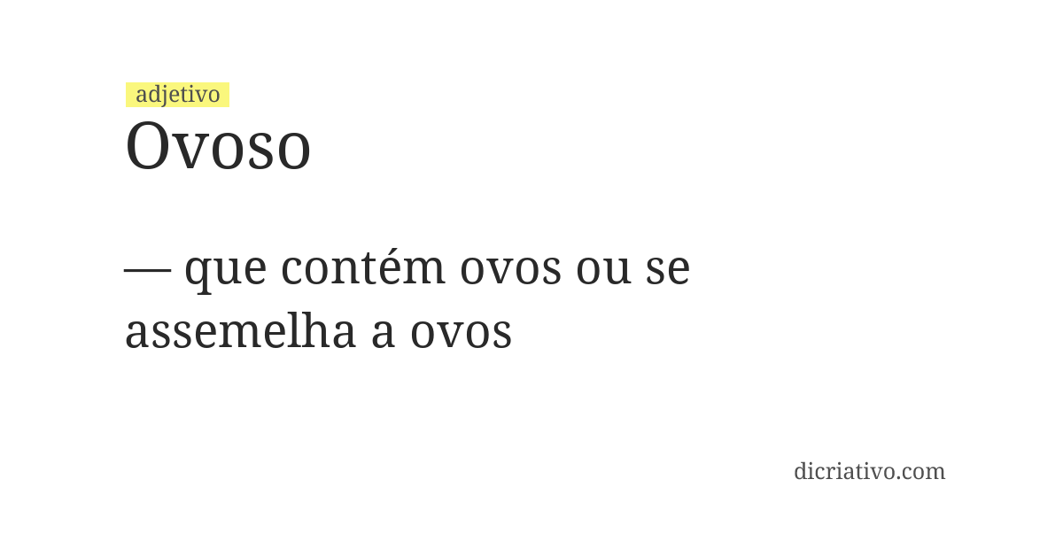 Significado de ovoso