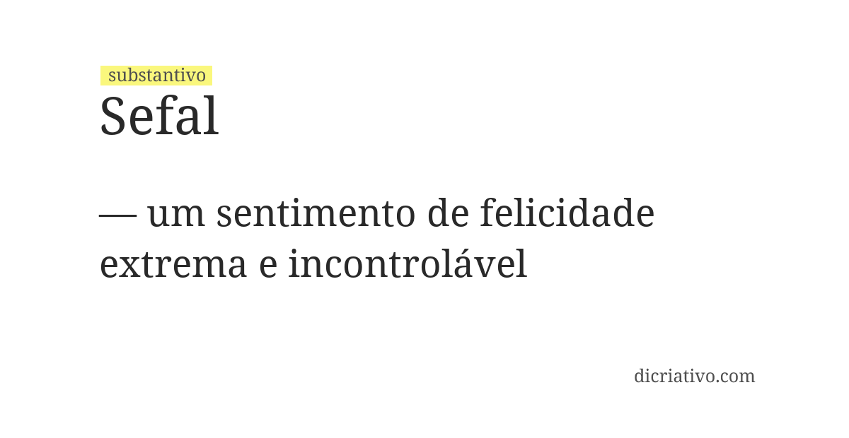 Significado de sefal
