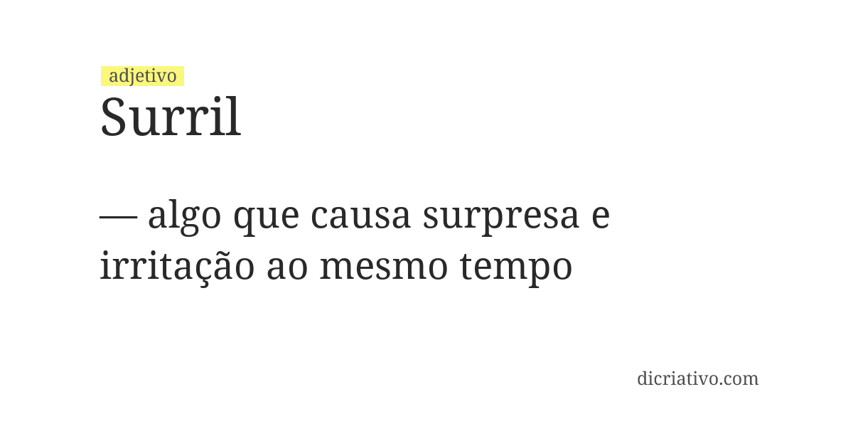 Significado de surril