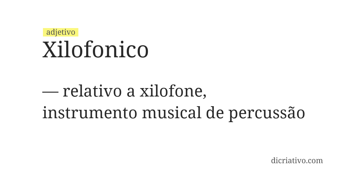 Significado de xilofonico