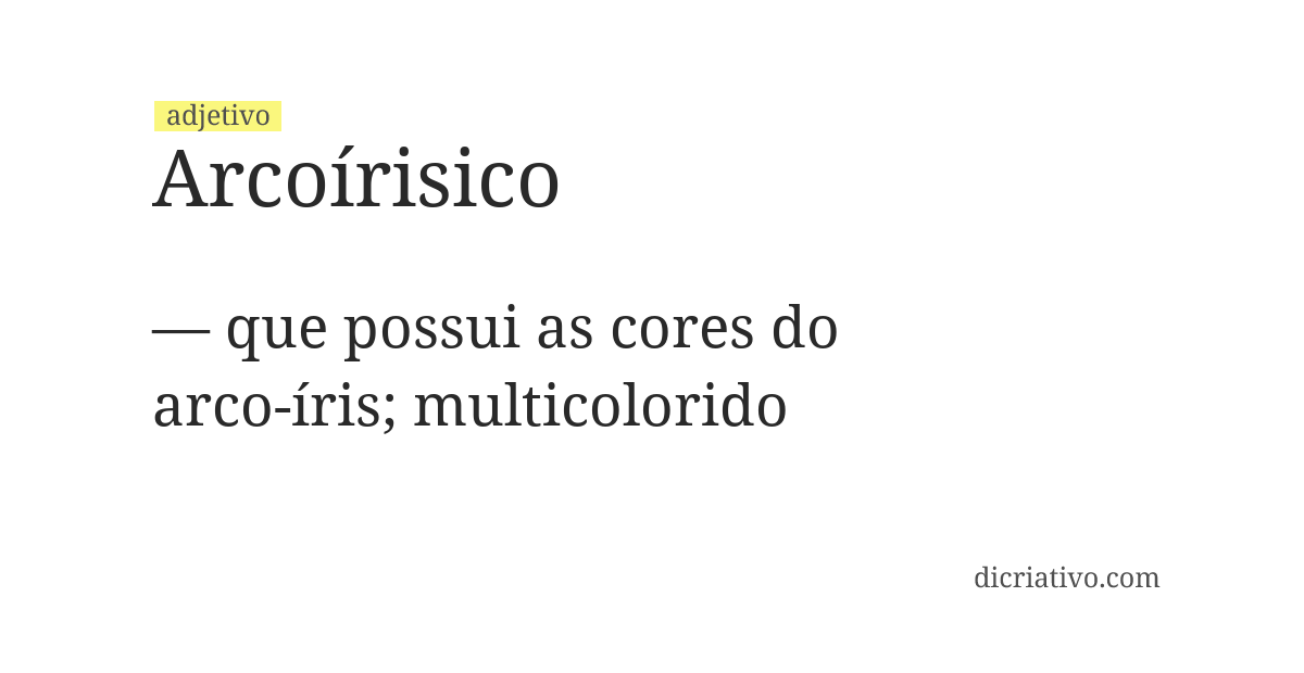 Significado de arcoírisico