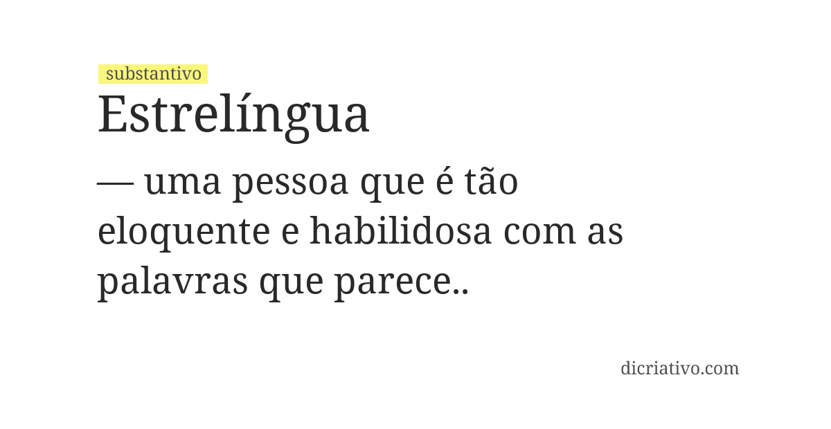 Significado de estrelíngua