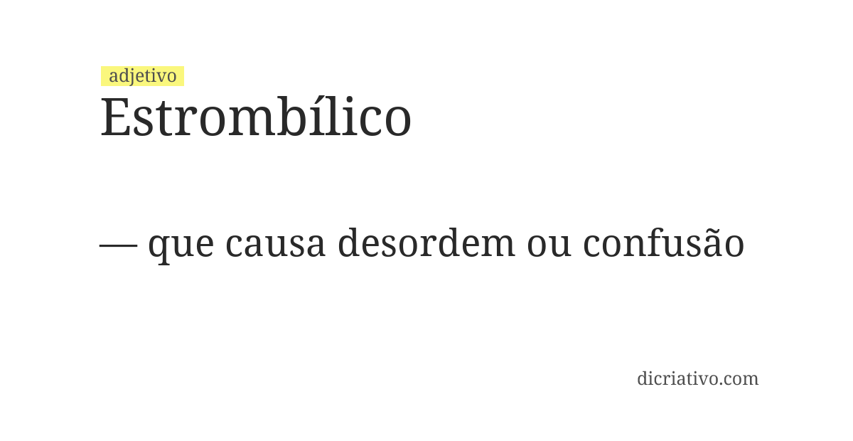 Significado de estrombílico