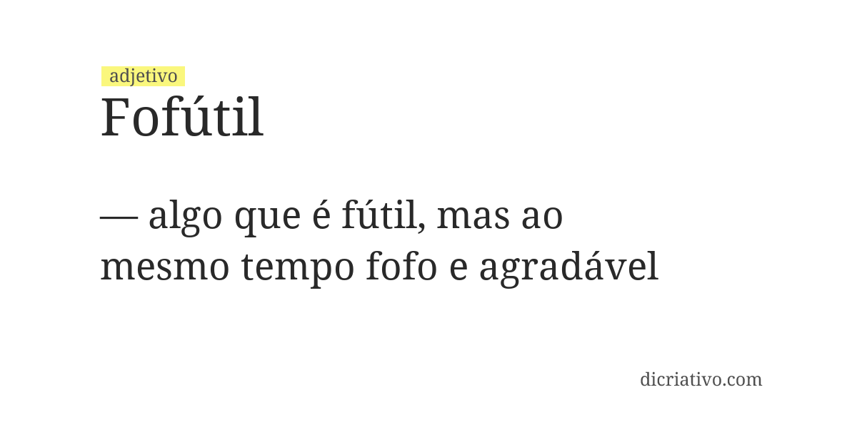 Significado de fofútil