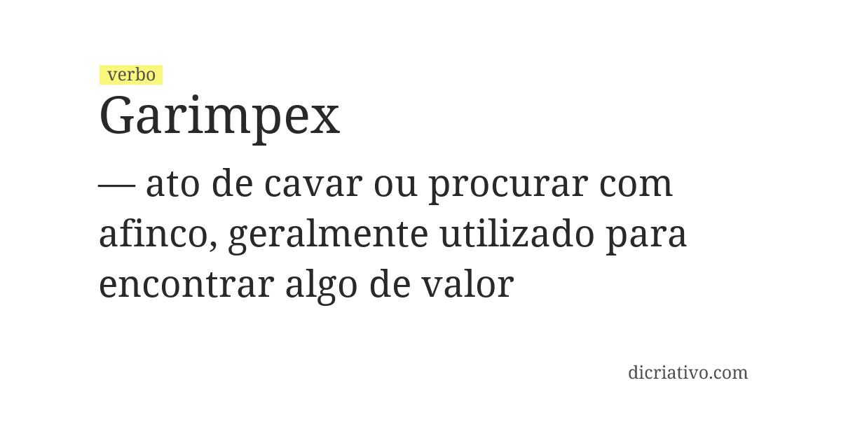 Significado de garimpex