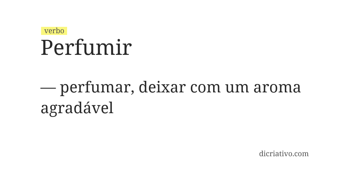 Significado de perfumir