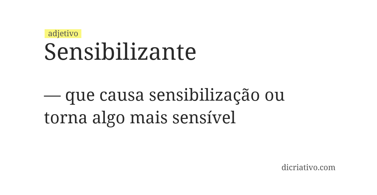 Significado de sensibilizante