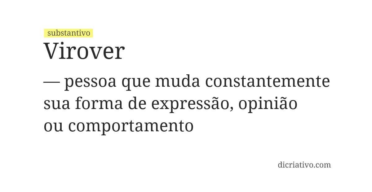 Significado de virover