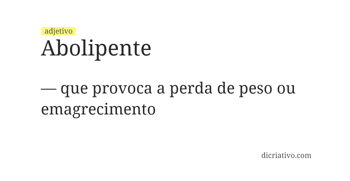 Significado de abolipente
