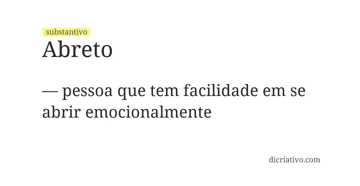 Significado de abreto