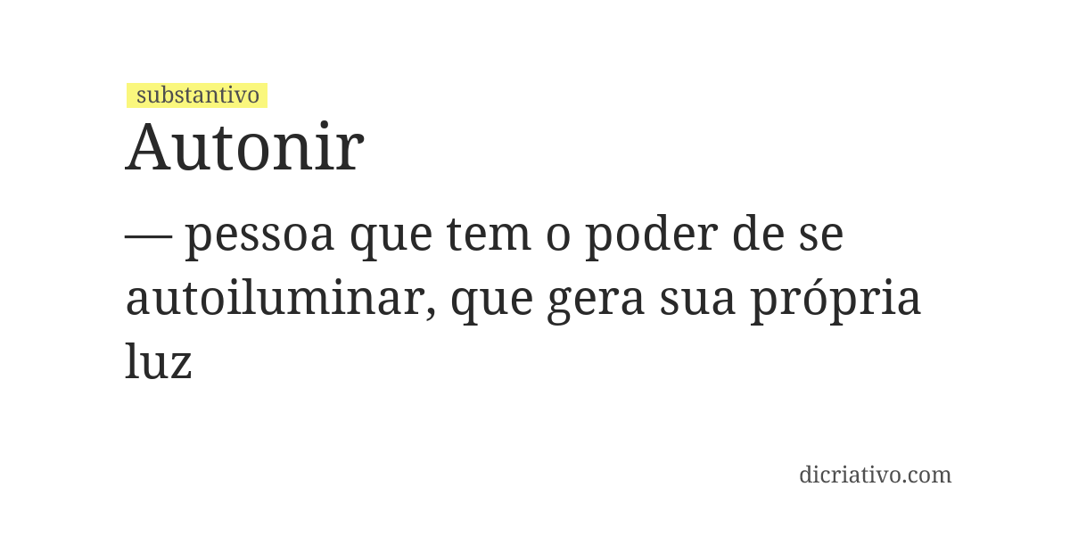 Significado de autonir