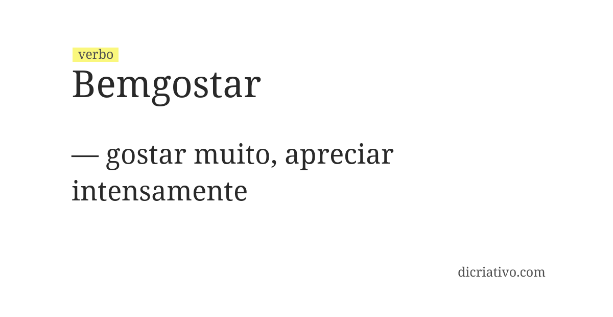 Significado de bemgostar