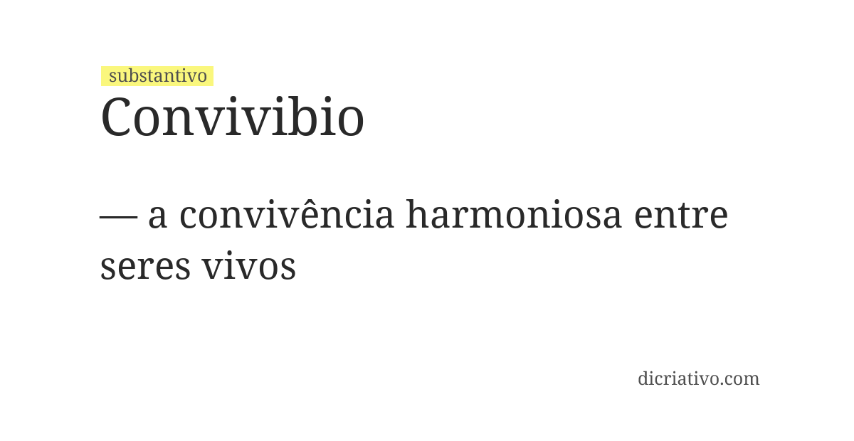 Significado de convivibio