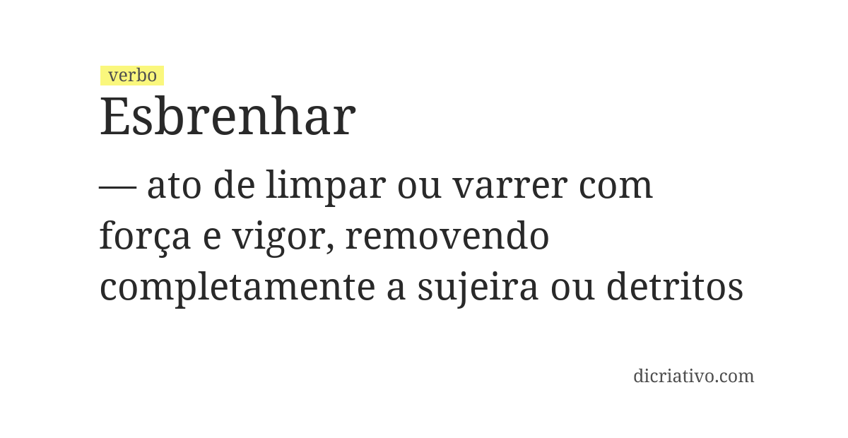 Significado de esbrenhar