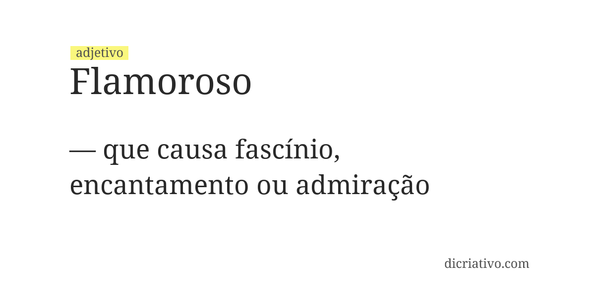 Significado de flamoroso