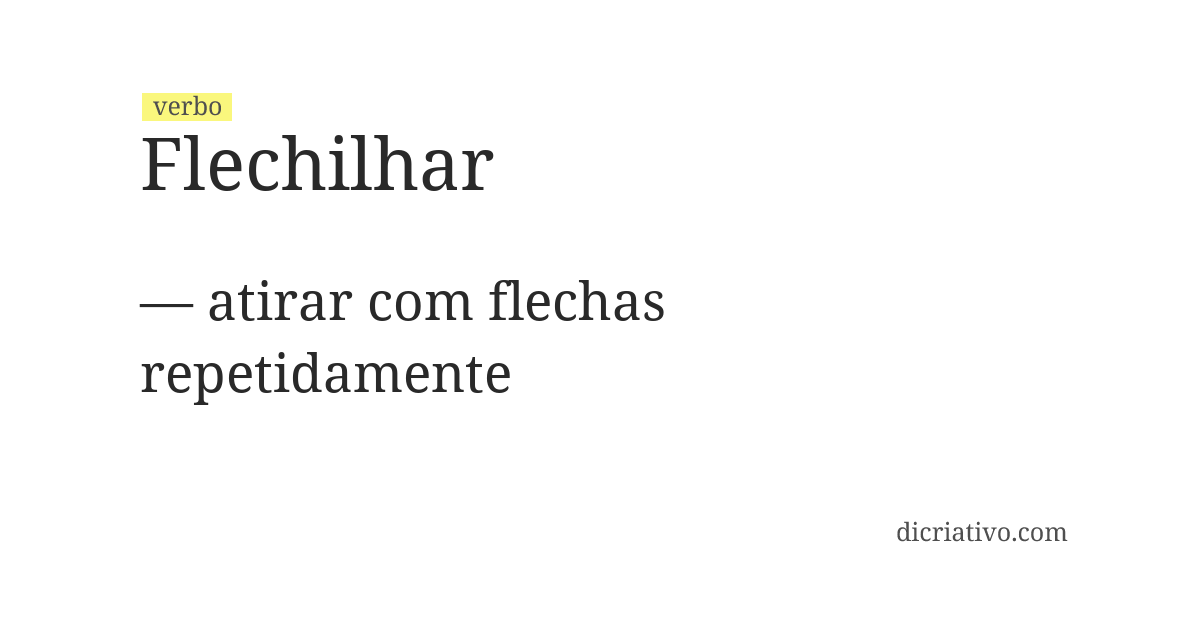Significado de flechilhar