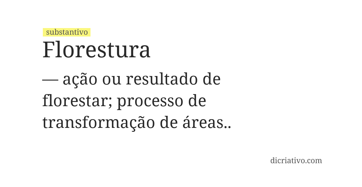 Significado de florestura