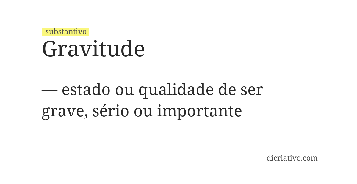 Significado de gravitude