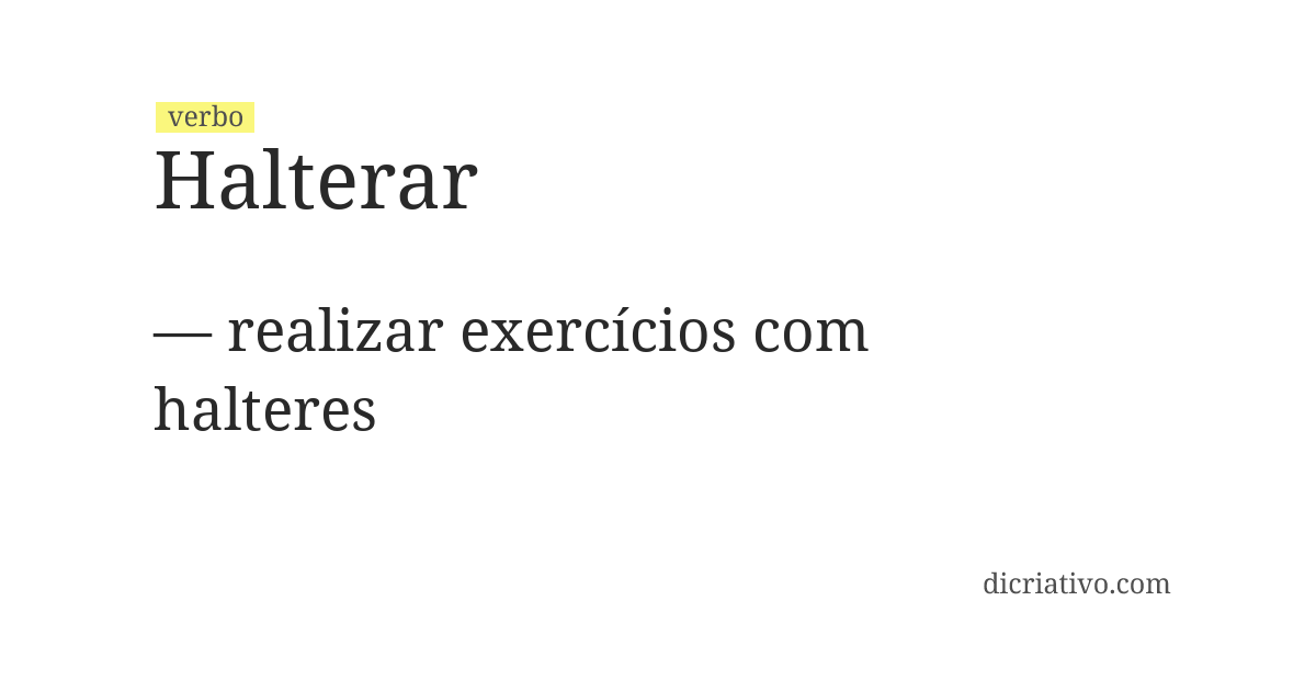 Significado de halterar