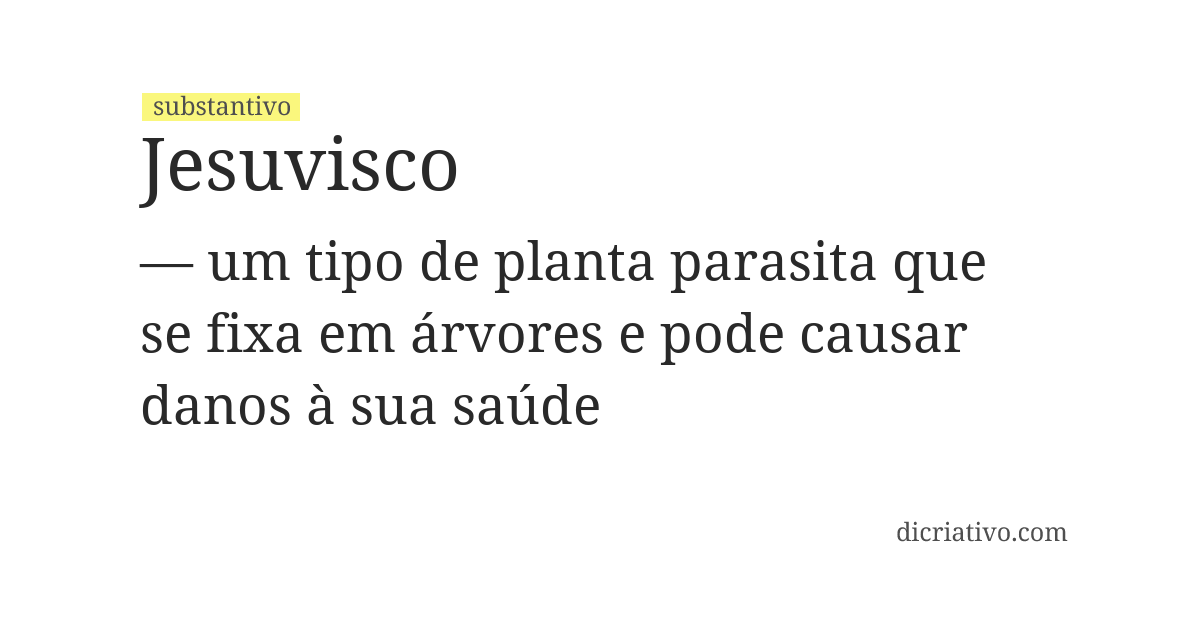 Significado de jesuvisco