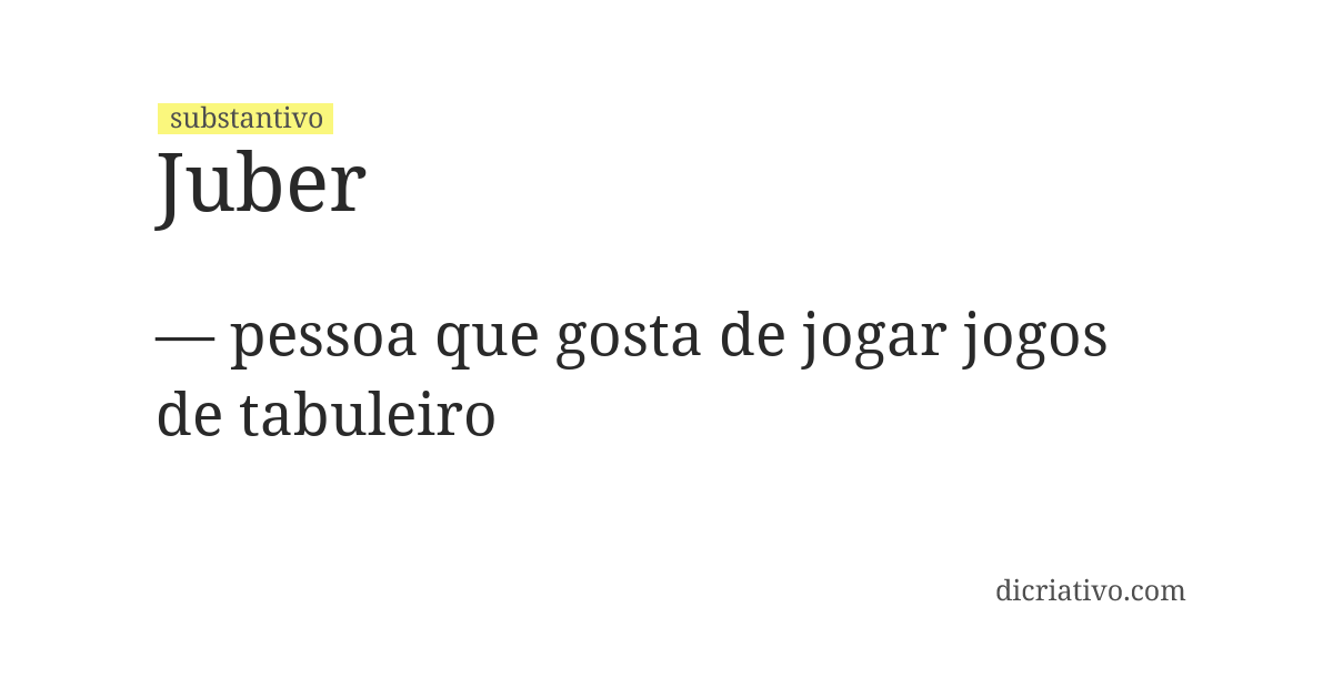 Significado de juber