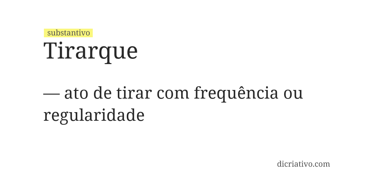 Significado de tirarque