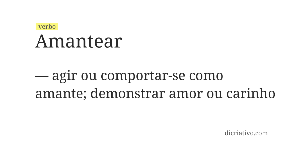 Significado de amantear