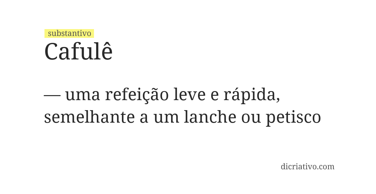 Significado de cafulê