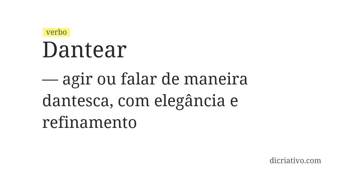 Significado de dantear