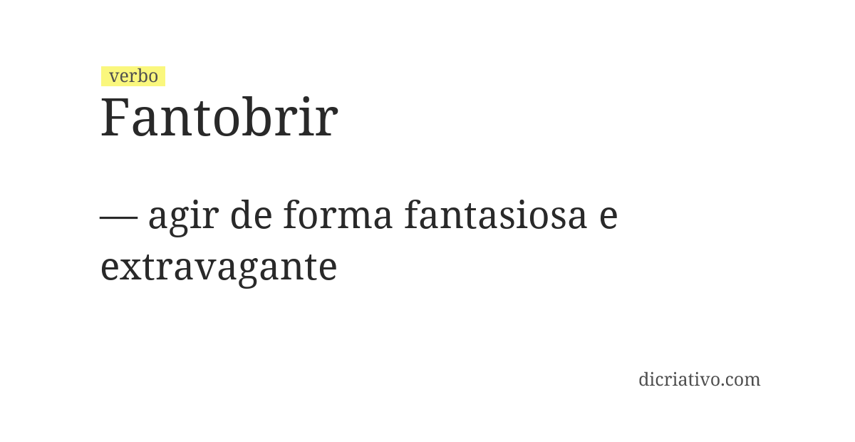 Significado de fantobrir
