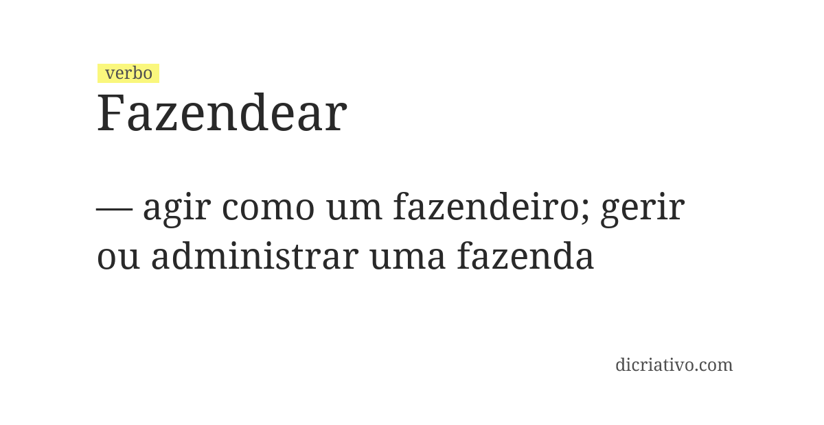 Significado de fazendear