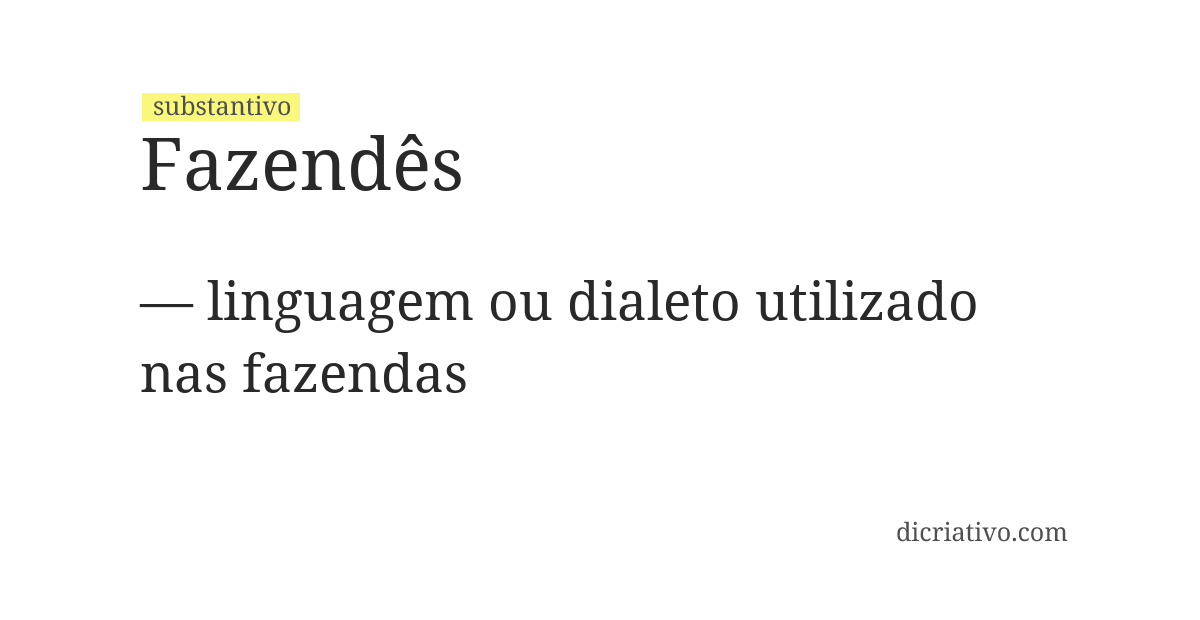 Significado de fazendês