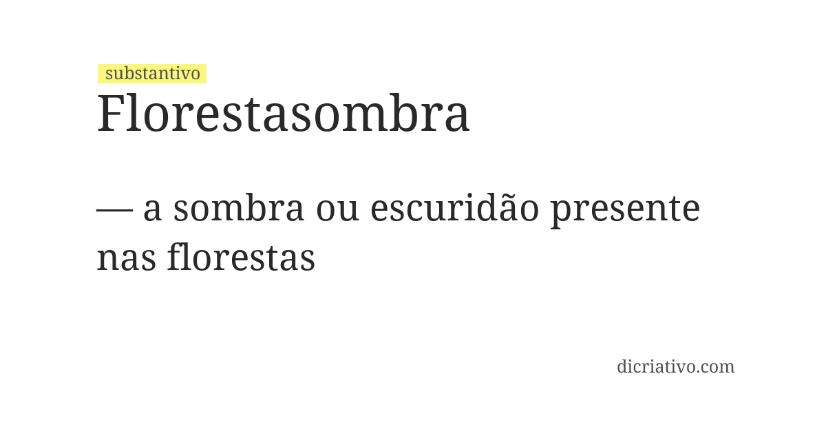 Significado de florestasombra