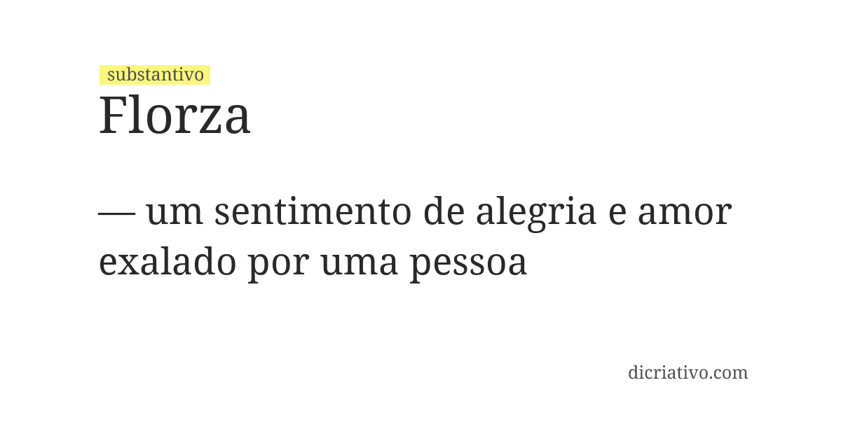 Significado de florza