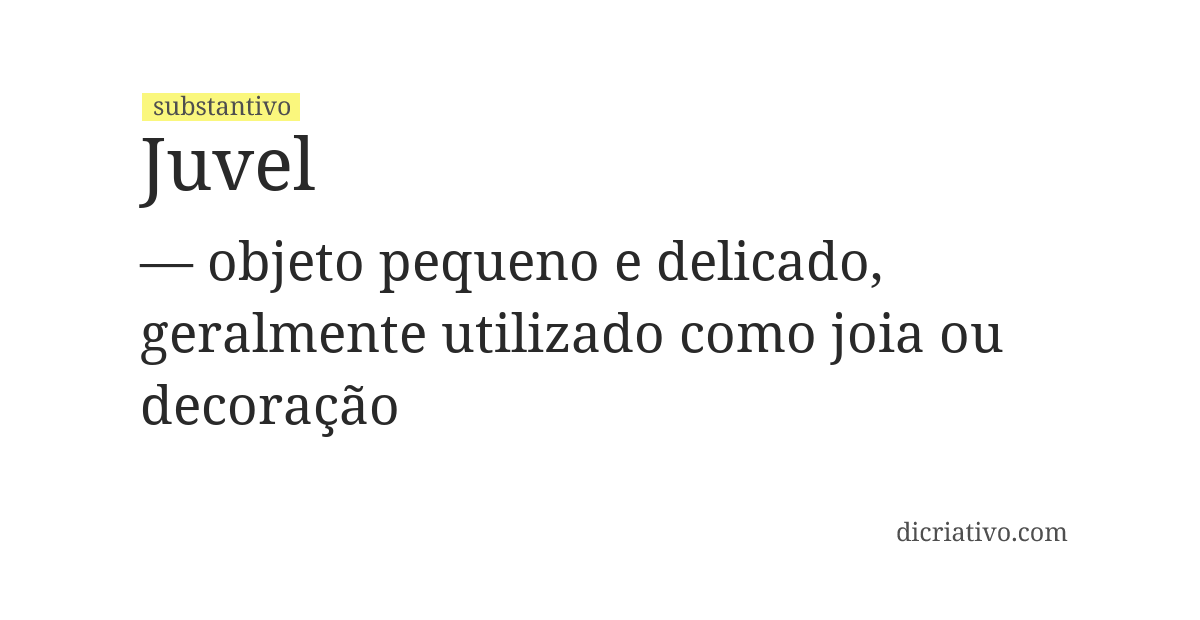 Significado de juvel