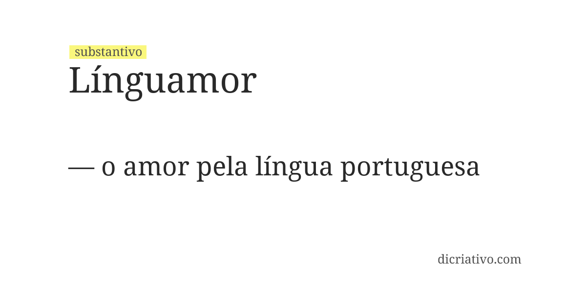 Significado de línguamor