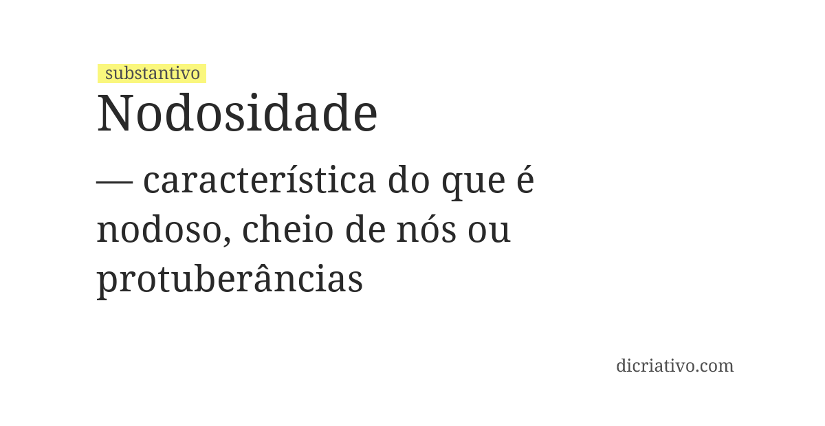 Significado de nodosidade