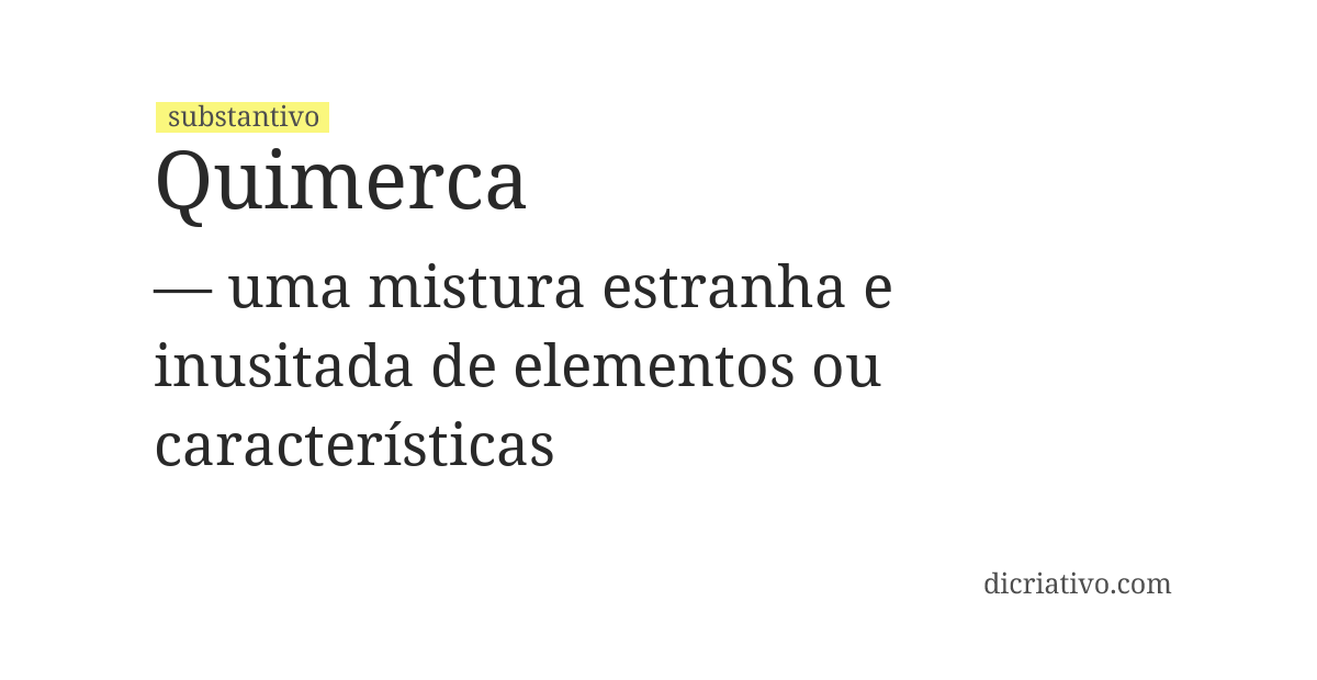 Significado de quimerca