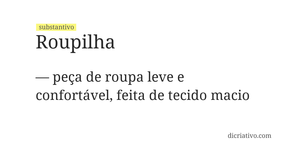 Significado de roupilha