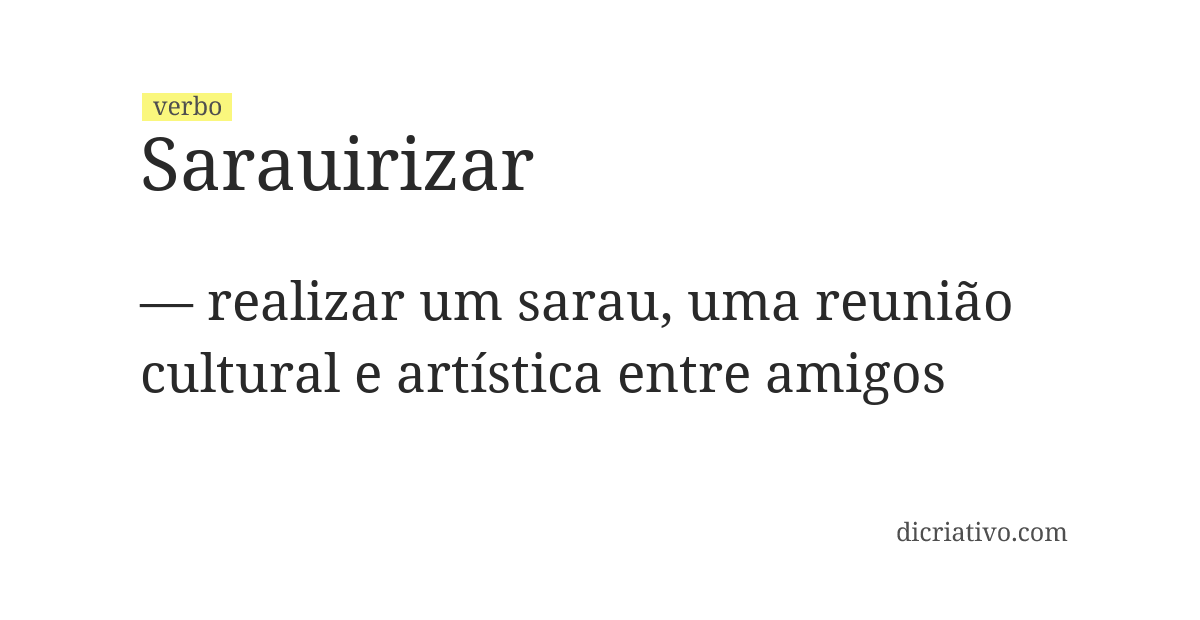 Significado de sarauirizar