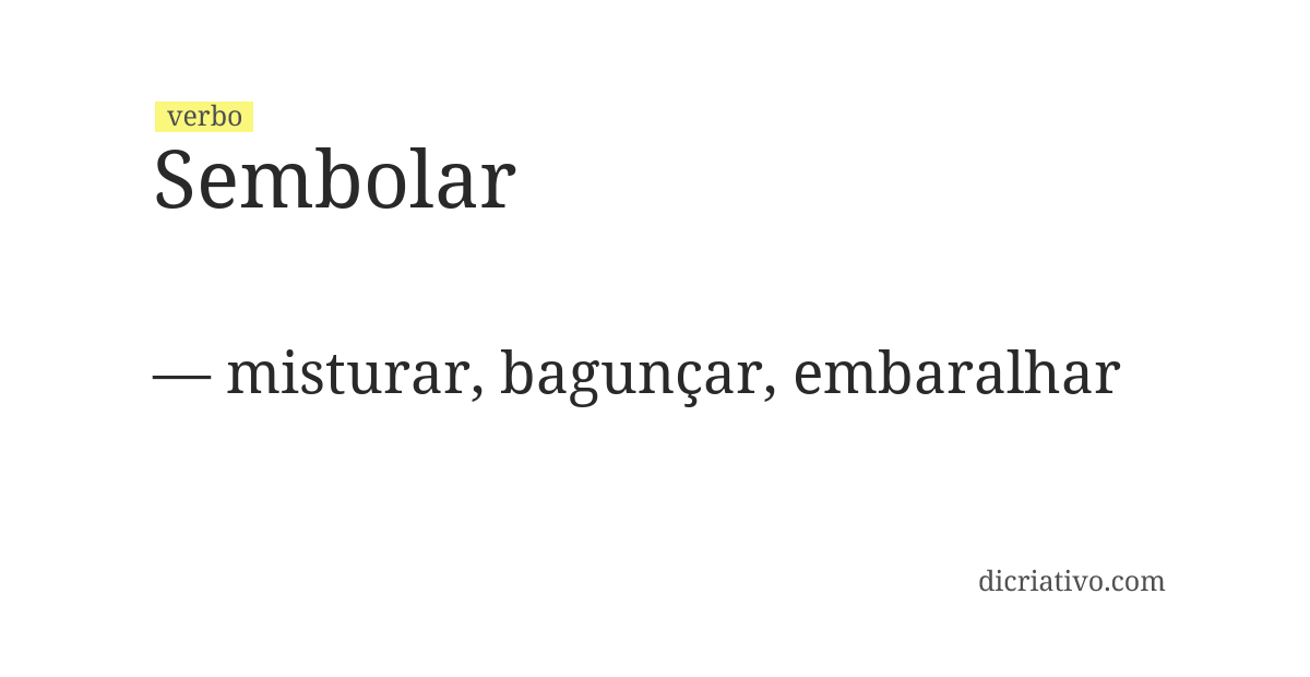 Significado de sembolar